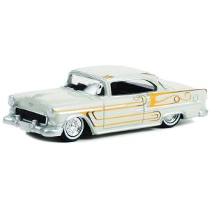 GREEN63030-A - CHEVROLET Bel Air 1955 California Lowriders in hellgrau-metallic und gold verkauft in Blisterverpackung