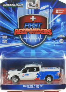 GREEN67060-F - FORD F-150 XLT 2020 AMR-Sicherheitsteam aus der FIRST RESPONDERS-Serie in Blisterverpackung.