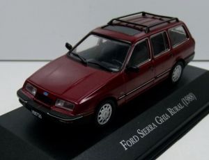 MAGARGAQV24 - FORD Sierra GHIA rural 1988 bordeauxrot mit Broschüre