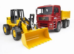 BRU2752 - MAN TGA 6x4 Kipper mit Ech1/16 Lader