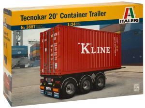 ITA3887 - Containeranhänger TECNOKAR 3-achsig + 20 Fuß Container Kline Modell