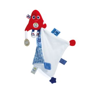 JO2420 - Flaches Baby-Schmusetuch Maskottchen der Olympischen Spiele Paris 2024 - 22 cm