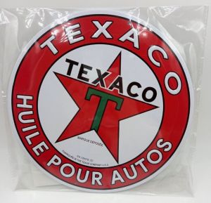 MAGPB226 - Runde Metallplatte - Autoöl TEXACO - Ø20 cm