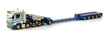 WSI01-3691 - SCANIA R CR20N 8x4 mit Tieflader 5 Achsen + Dolly 1 Achse