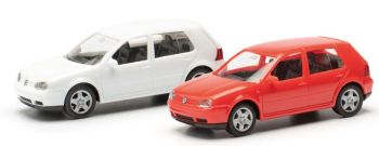 HER013956 - VOLKSWAGEN Golf IV weiß und rot im Kit - 2 Stück