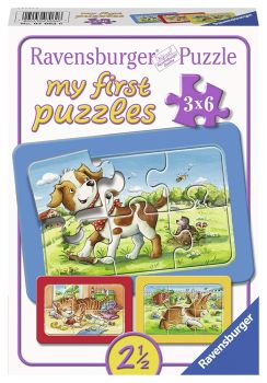 RAV07062 - Meine ersten Puzzles - 3 6-teilige Puzzles - Meine tierischen Freunde