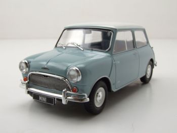 WBXWB124183 - AUSTIN Mini Cooper S 1965 Hellblau mit weißem Dach.