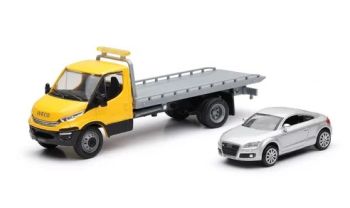 NEW16233C - LKW IVECO Autotransporter mit AUDI TT grau