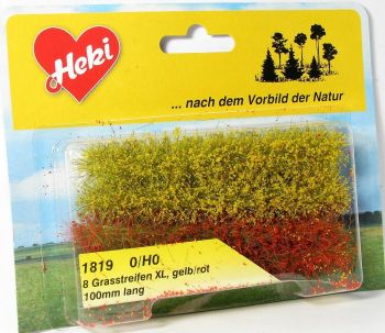 HEK1819 - Set mit 8 gelben und roten Grasstreifen 10 cm