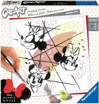 RAV201273 - CreArt DISNEY Minnie Style mit Gemälde 20x20 cm