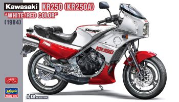 HAW21745 - KAWASAKI KR250 1984 Weiß und Rot zum Zusammenbauen und Lackieren