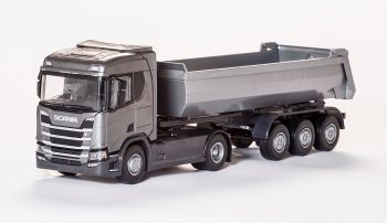 EMEK22483 - SCANIA R500 Next Generation grau 4x2 mit Kipper 3 Achsen.