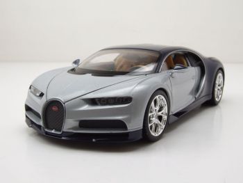 WEL24077ARGENT - BUGATTI chiron 2017 Silber und Blau