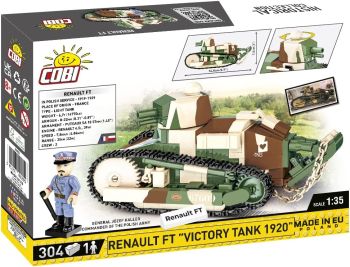 COB2992 - Panzer RENAULT FT Victory tank 1920 - 304 Teile.