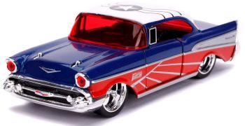 JAD31762 - CHEVROLET BEL-AIR Hard-Top Blau und Rot 1957 MARVEL Avengers.