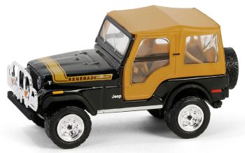 GREEN35290-C - JEEP CJ-5 Renegade 1976 schwarz und braun aus der ALL-TERRAIN-Serie in Blisterverpackung