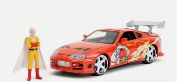 JAD35347 - TOYOTA Supra 1995 rot mit Figuirne ONE PUNCH MAN.