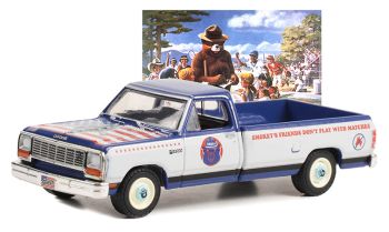 GREEN38040-D - DODGE Ram D-150 1989 aus der SMOKEY BEAR-Serie unter Blisterverpackung