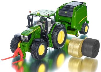 SIK3838 - Traktor mit Presse und Round Baller - JOHN DEERE 6175R