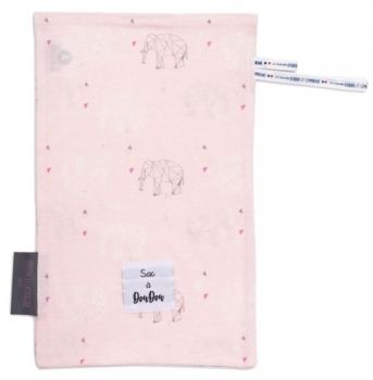 DC3766-3 - MY SAC A DOUDOU aus Baumwolle - rosa Elefantenmuster