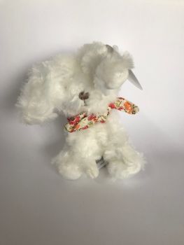 DC3818-03 - Kuscheltier Hase mit Schal Blumiges Rot