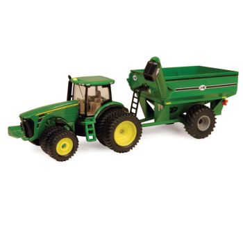 ERT45236 - JOHN DEERE 8320R Doppelräder mit Getreideanhänger