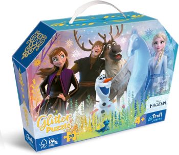 TRF53018 - Glitzerpuzzle 70 Teile DISNEY Die Schneekönigin.