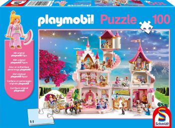 SCM56383 - Puzzle 100 Teile Prinzessinnenschloss PLAYMOBIL mit Figur.