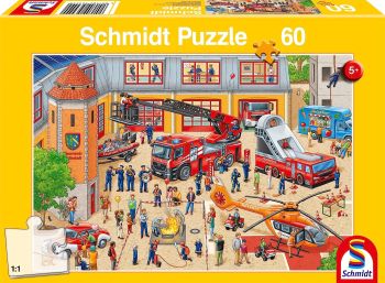 SCM56449 - Puzzle 60 Teile Kindertag in der Feuerwache.