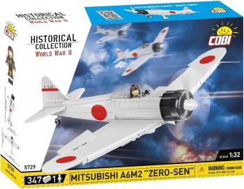 COB5729 - Militärflugzeug MITSUBISHI A6M2 ZERO-SEN - 347 Teile