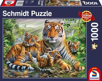 SCM58986 - 1000 Teile Puzzle Tigress und ihre Jungen