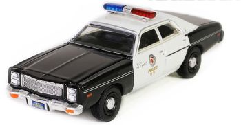 GREEN62020-A - PLYMOUTH fury 1977 Police aus dem Film TERMINATOR in Blisterverpackung.