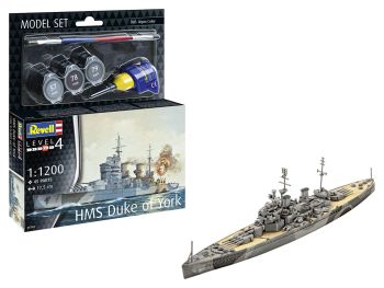 REV65182 - MODEL SET - Schlachtschiff HMS Duke of York mit Bemalung zum Zusammenbauen