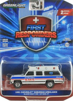 GREEN67060-B - CHEVROLET Suburban 1991 Montana Ambulanz aus der Serie FIRST RESPONDERS in Blisterverpackung