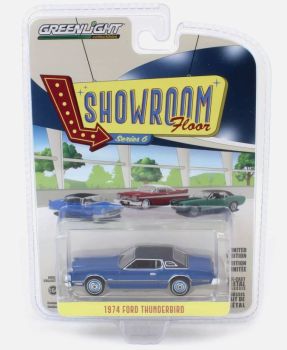 GREEN68060-C - FORD Thunderbird 1974 Blau aus der SHOWROOM FLOOR-Serie in Blisterverpackung