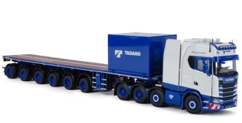 IMC80-1032 - SCANIA S Serie High Roof 8x4 mit Nooteboom-Plattform 6 Achsen und Ballast TADANO