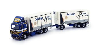 TEK82472 - SCANIA R143 TOPLINE 6x2 mit 3-achsigem Kühlanhänger SPRING RHT