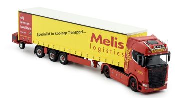 TEK82613 - SCANIA S HIGHLINE 4X2 3-Achs-Planenanhänger + Gabelhubwagen