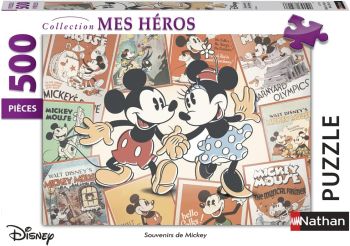 NAT872176 - Puzzle 500 Teile DISNEY Souvenir von Mickey Maus