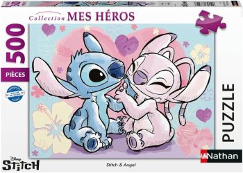 NAT873227 - Puzzle 500 Teile DISNEY Stitch und Angel