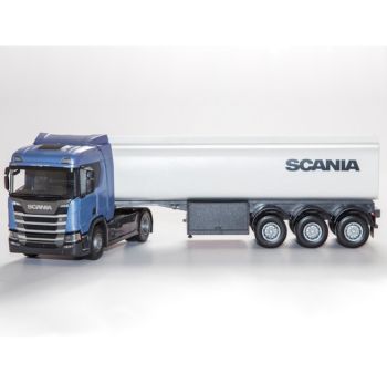 EMEK90600 - SCANIA R450 4x2 metallic blau mit 3-achsigem Tankanhänger