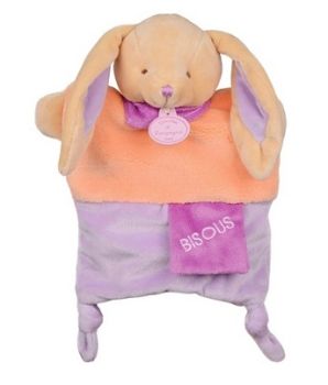 DC2784LAPIN - Orange und lila Kleine geheime Hasenpuppe 25 cm