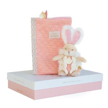 DC3498 - Pink Sugar Rabbit - Box schützt Gesundheitsbuch mit Schmusetuch