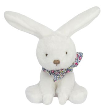 DC3818-01 - Bunny Liebling Baby Schmusetuch mit Schal Floral blau