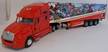 ELI116359 - KENWORTH T2000 + remorque caisse rigide transport KIMMEL