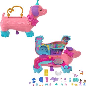 MATHKV52 - Puppy Party mit Polly Pocket Figuren und Zubehör.