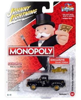 JLPC011-D - DODGE Midnight Express 1978 Schwarz - MONOPOLY - aus der Serie POP CULTURE 2023 in Blisterverpackung