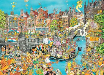 KING5132 - Amsterdam 1000-Teile-Puzzle zum Königinnentag