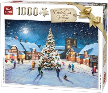 KING5610 - Puzzle 1000 Teile Das Weihnachtsdorf