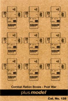 PLS128 - 9 Miniatur-Kartons der US Army zum Zusammenbauen für Dioramen Maße eines Kartons 1;3 x 0;8 x 0;8 cm